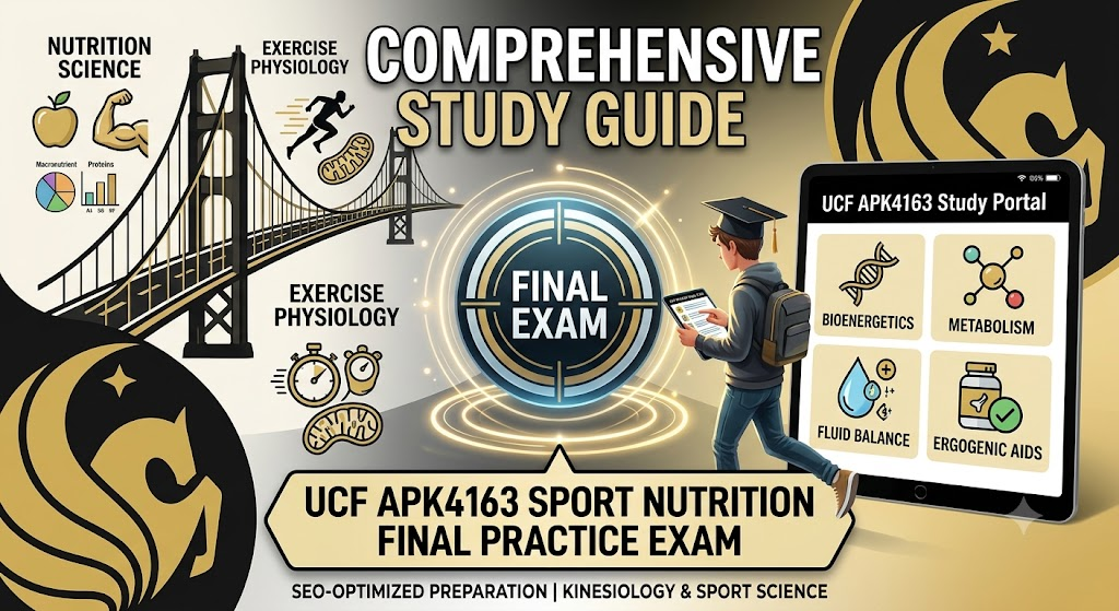 University of Central Florida (UCF) APK4163 Sport Nutrition and Exercise Metabolism Final Practice Exam Banner