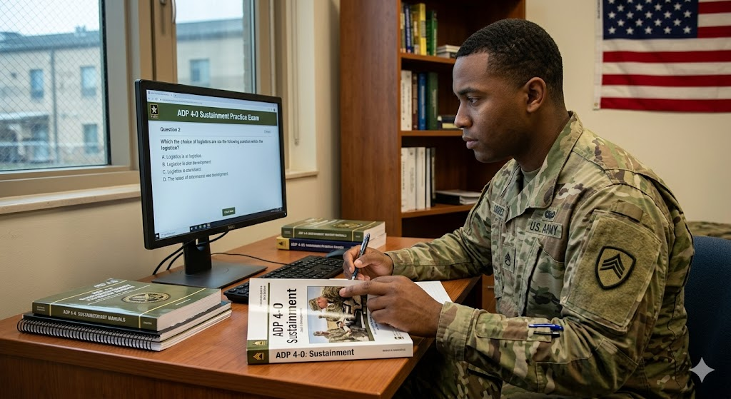 Army Doctrine Publication (ADP) 4-0 Sustainment Practice Test Banner