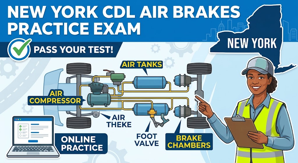 New York CDL Air Brakes Practice Test Banner