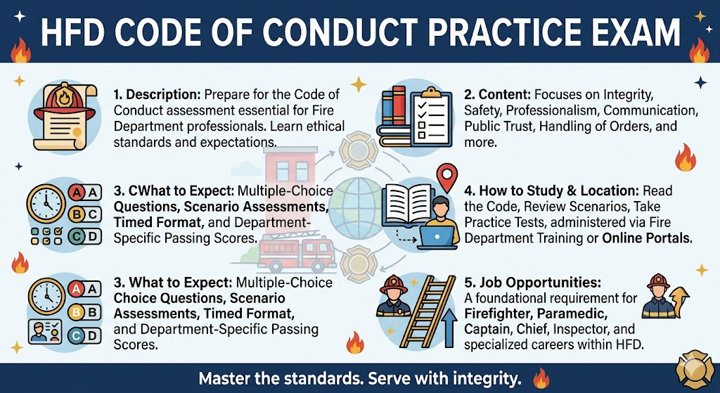 HFD Code of Conduct Practice Test Banner