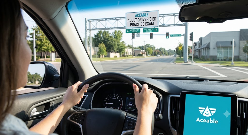 Aceable Adult Driver's Ed Practice Test Banner