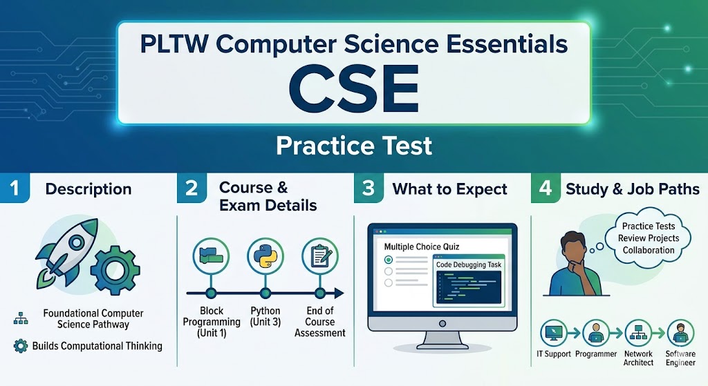 PLTW Computer Science Essentials (CSE) Practice Test Banner