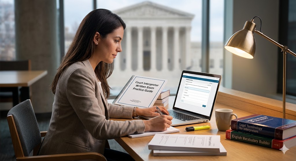 Court Interpreter Written Practice Exam Banner