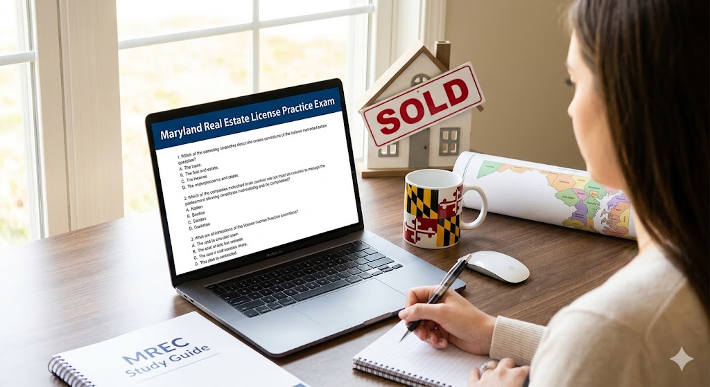 Maryland Real Estate License Practice Exam Banner