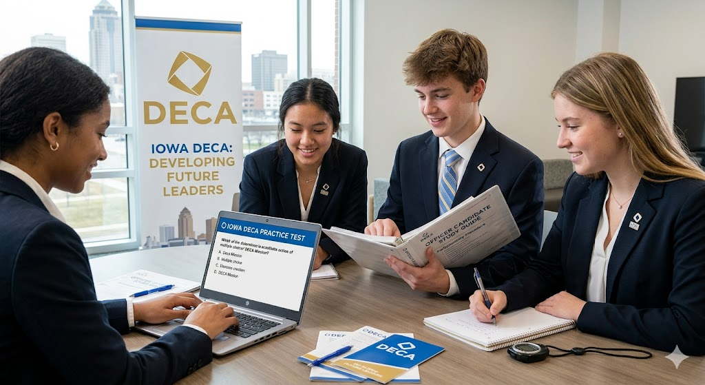 Iowa DECA State Officer Practice Test Banner