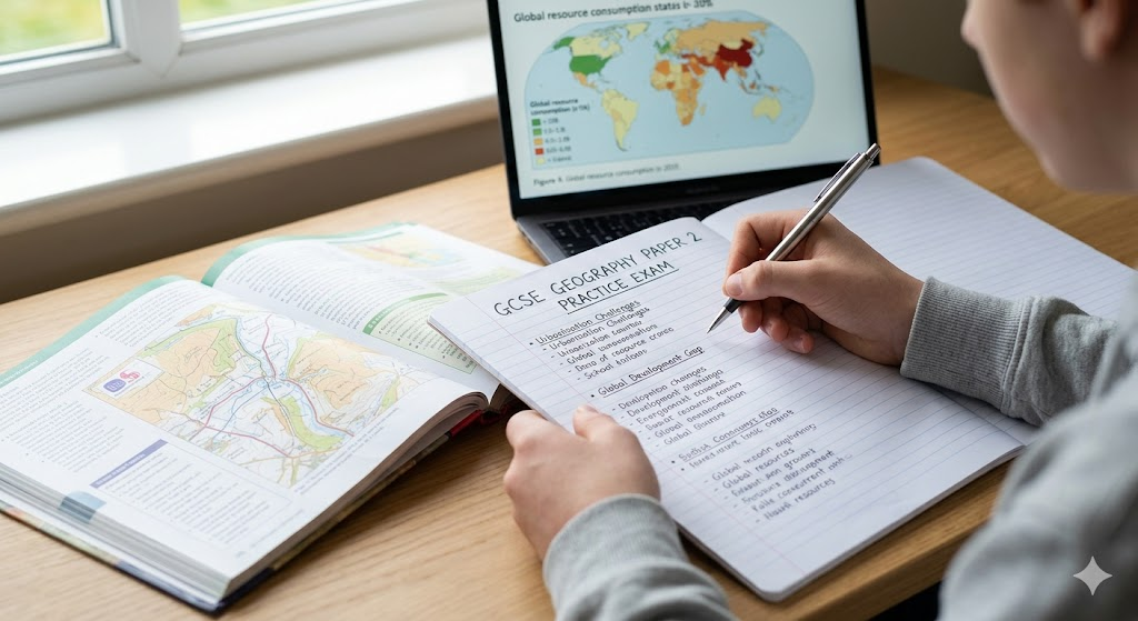 General Certificate of Secondary Education (GCSE) Geography Paper 2 Practice Exam Banner