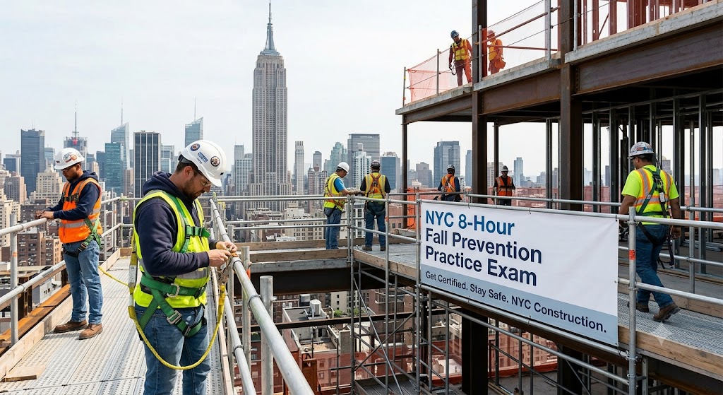 NYC 8-Hour Fall Prevention Practice Exam Banner