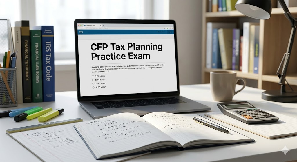 Certified Financial Planner (CFP) Tax Planning Practice Exam Banner