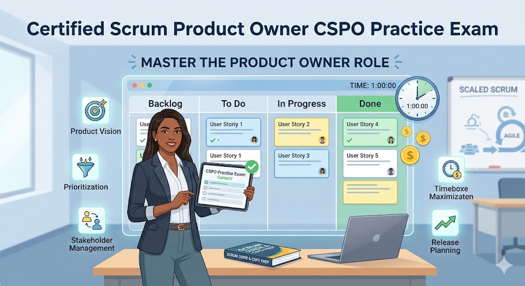 Certified Scrum Product Owner (CSPO) Practice Exam Banner