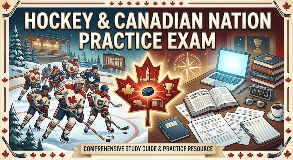 Hockey and Canadian Nation Practice Test Banner