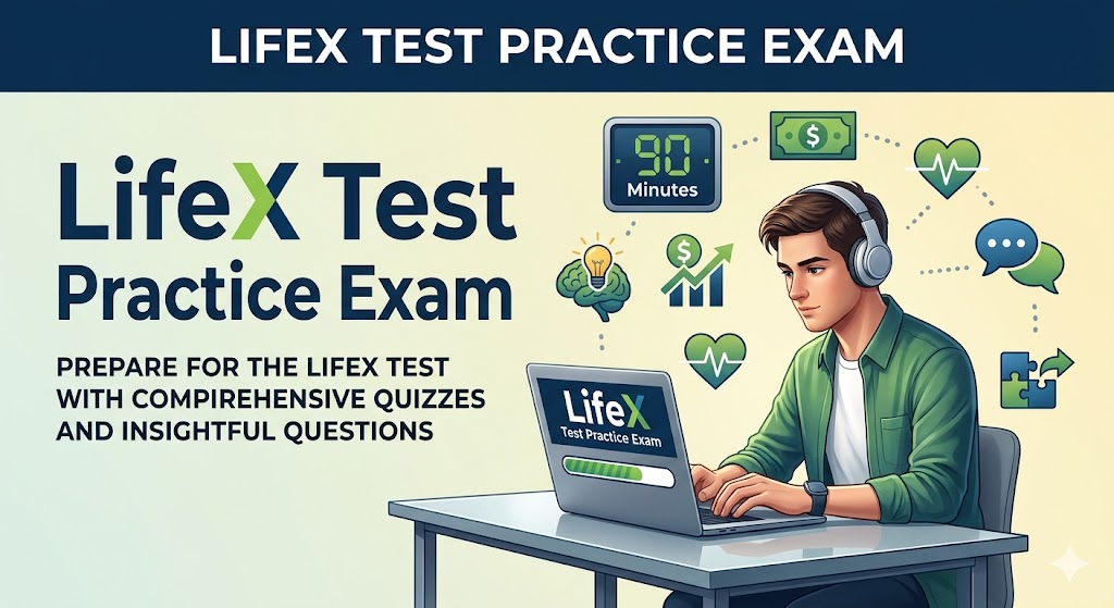 LifeX Test Practice Exam Banner