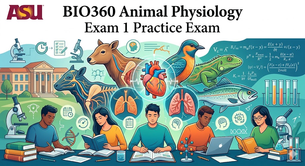 ASU BIO360 Animal Physiology Exam 1 Practice Exam Banner