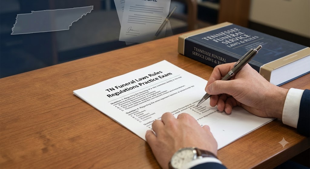 Tennessee Funeral Laws, Rules, and Regulations (LRR) Practice Exam Banner