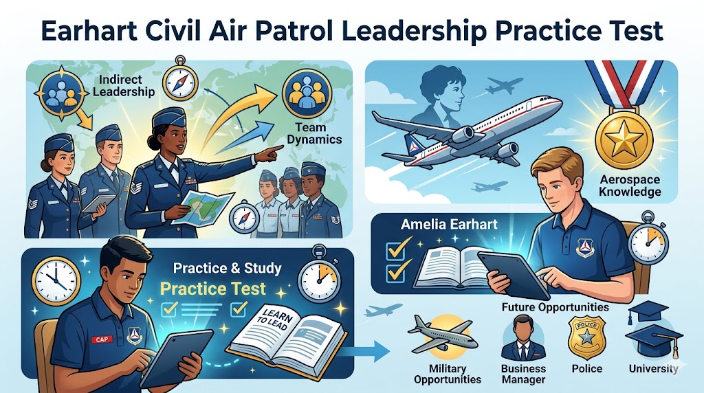 Earhart Civil Air Patrol Leadership  Practice Test Banner