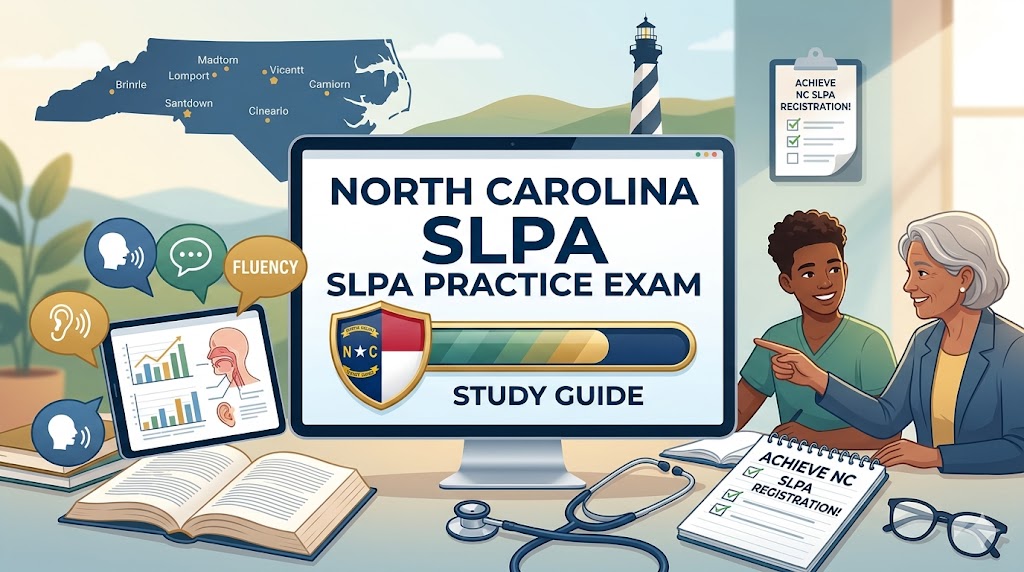 North Carolina SLPA Practice Exam Banner