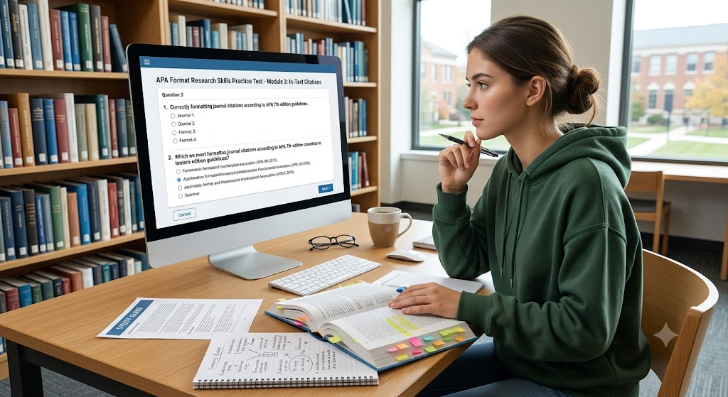 APA Format Research Practice Test Banner
