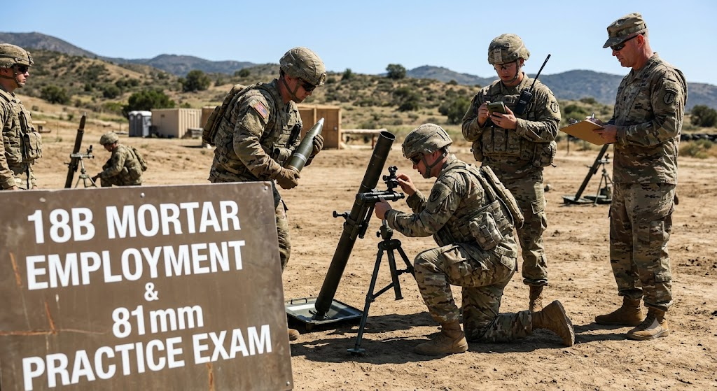 18B Mortar Employment & 81mm Practice Test Banner