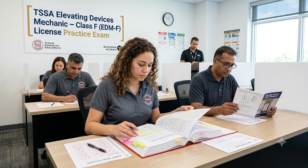TSSA Elevating Devices Mechanic – Class F (EDM-F) License Practice Exam Banner
