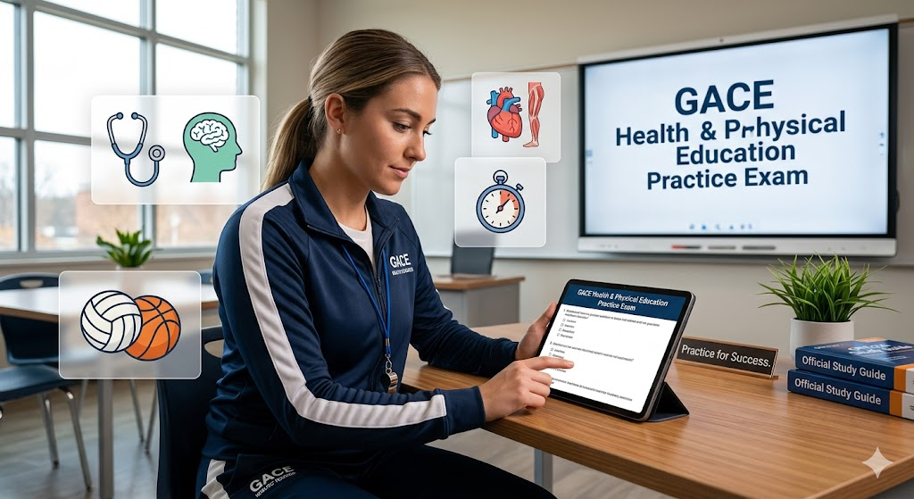 GACE Health & Physical Education Practice Test Banner