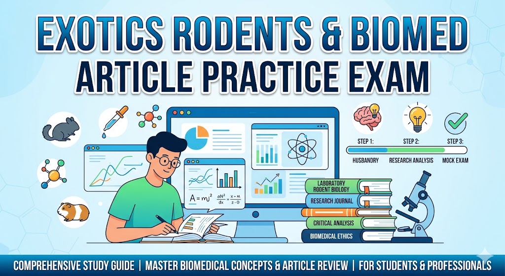 Exotics Rodents / Biomed Research Article Practice Test Banner