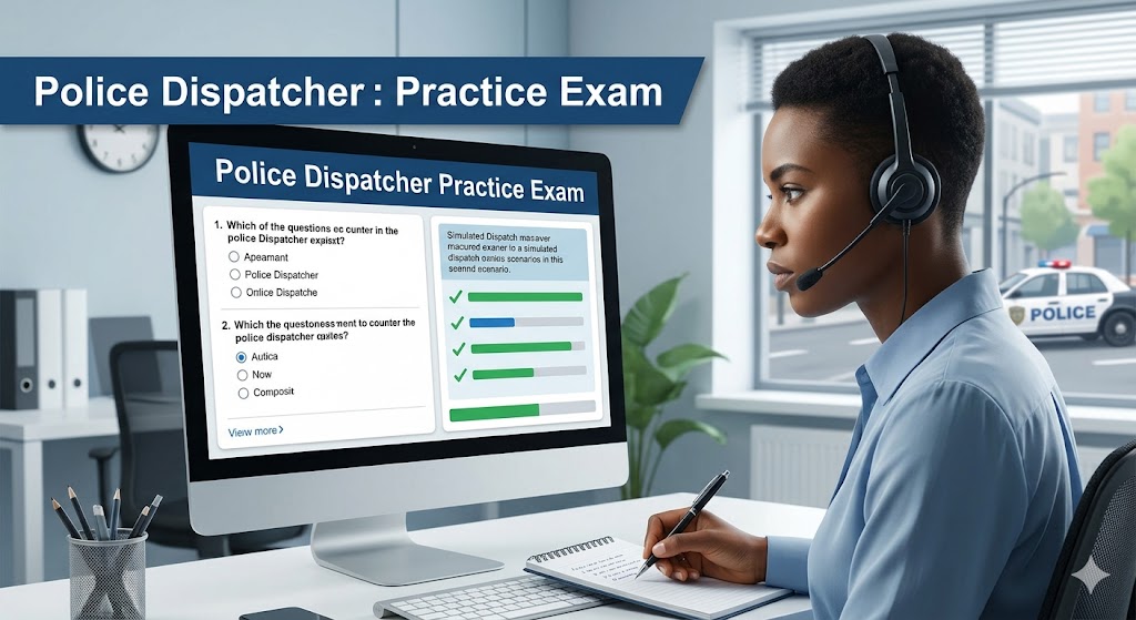 Police Dispatcher Practice Test Banner