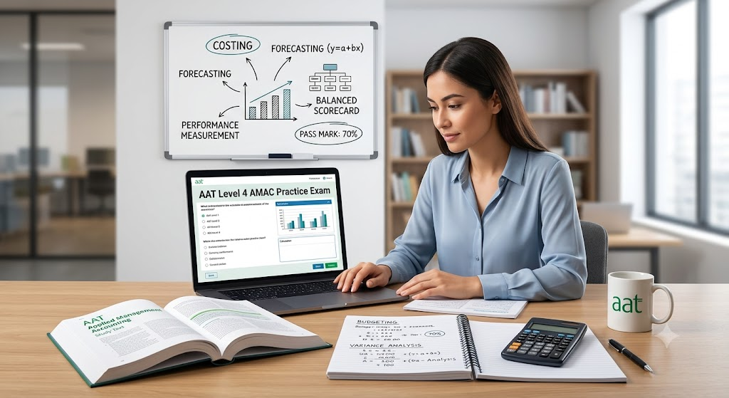 AAT Applied Management Accounting (AMAC) Level 4 Practice Exam Banner