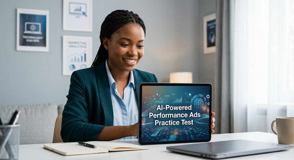 AI-Powered Performance Ads Practice Test Banner
