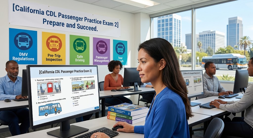 California CDL Passenger Practice Test 2 Banner