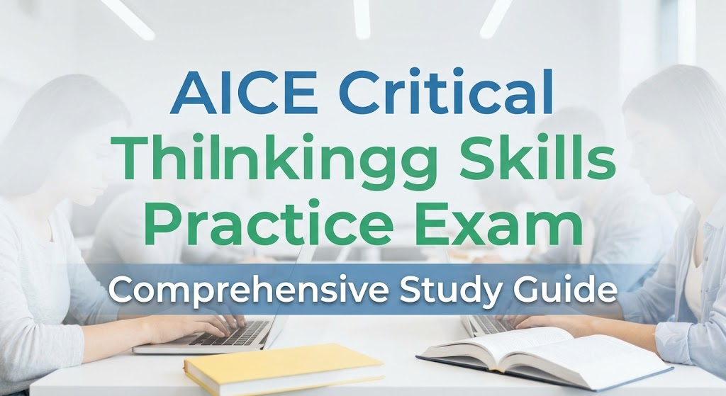 AICE Critical Thinking Skills Practice Exam Banner