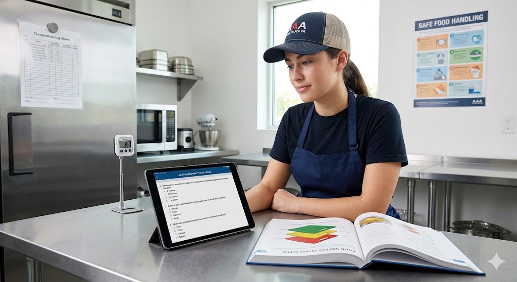 AAA Food Handler Practice Exam Guide Banner