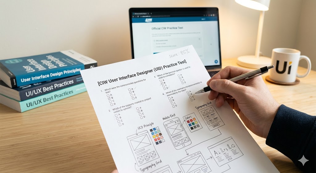CIW User Interface Designer (UID) Practice Test Banner