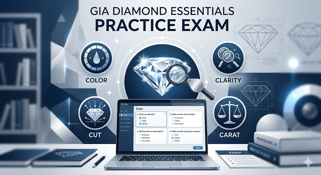 GIA Diamond Essentials Practice Exam Banner