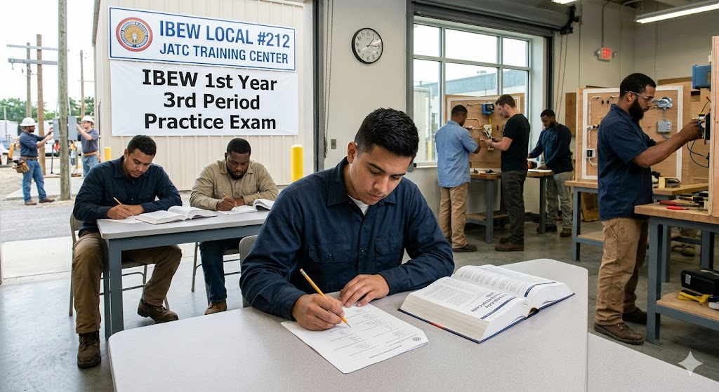 IBEW Apprenticeship 1st Year, 3rd Period (1-3) Practice Test Banner