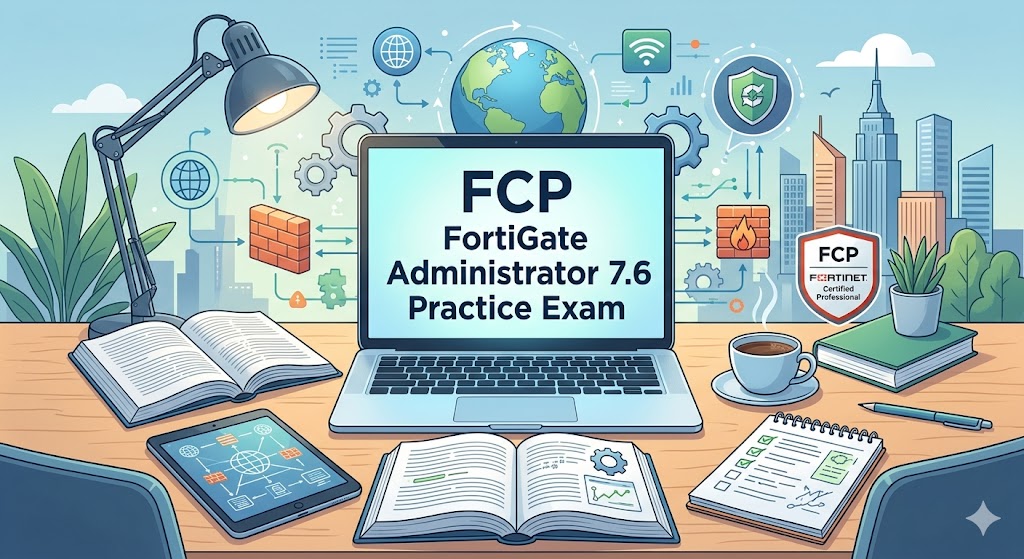 FCP FortiGate Administrator 7.6 Practice Test Banner