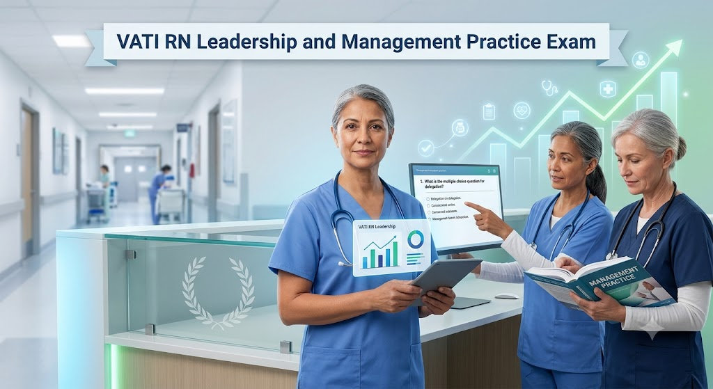 VATI RN Leadership and Management Practice Exam Banner