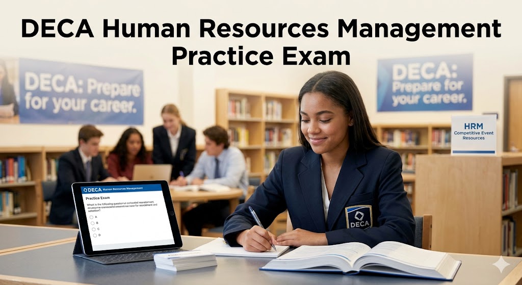 DECA Human Resources Management Practice Exam Banner
