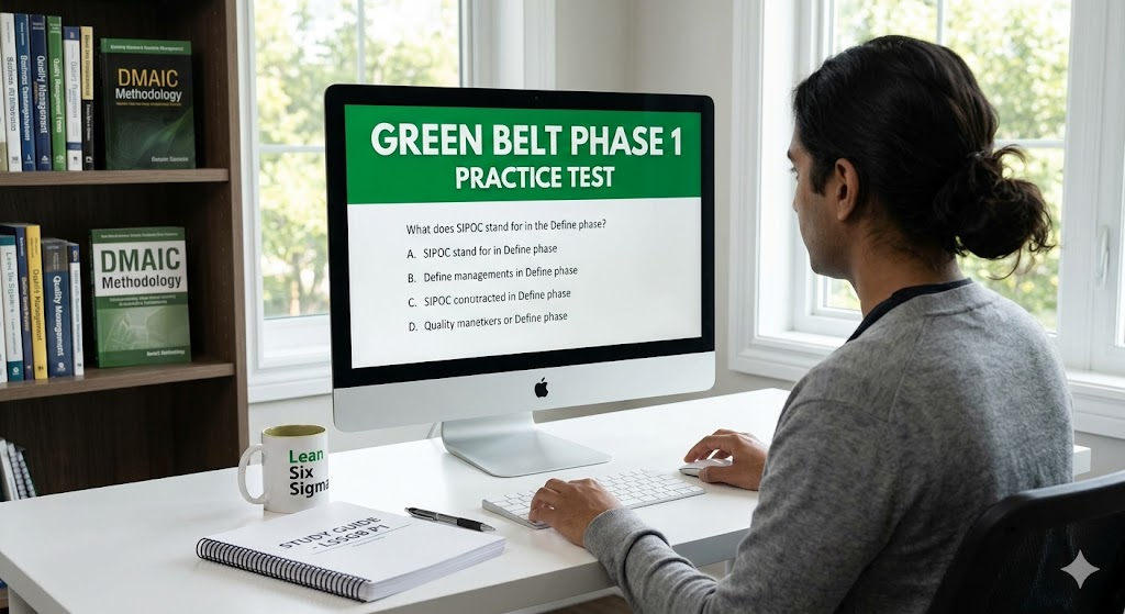 Green Belt Phase 1 Practice Test Banner