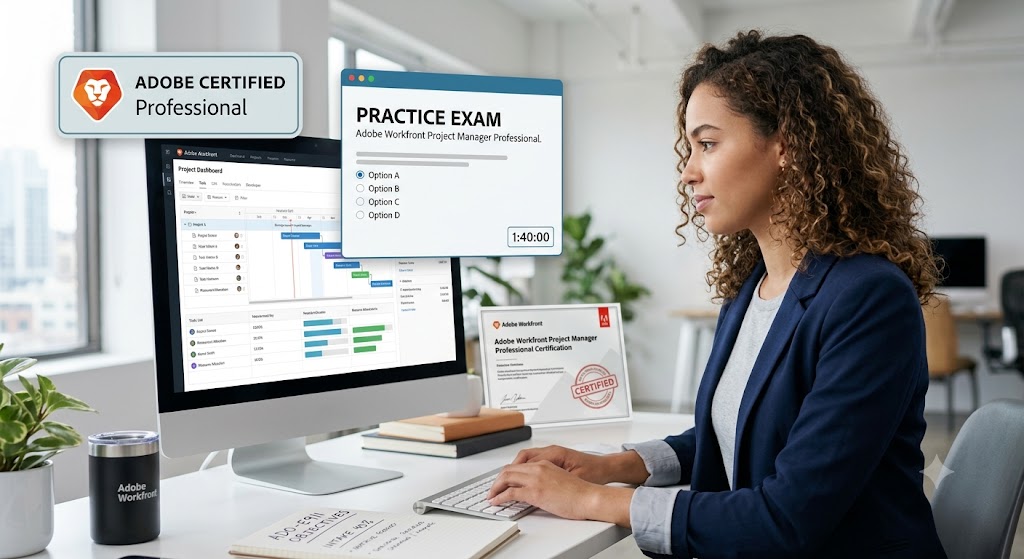 Adobe Workfront Project Manager Professional Certification Practice Exam Banner