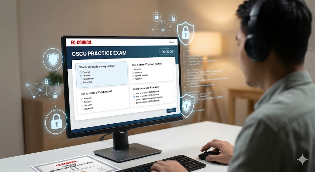 EC-Council Certified Secure Computer User (CSCU) Practice Exam Banner