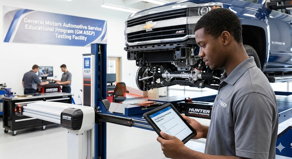 General Motors Automotive Service Educational Program (GM ASEP) Steering and Suspension Practice Test Banner