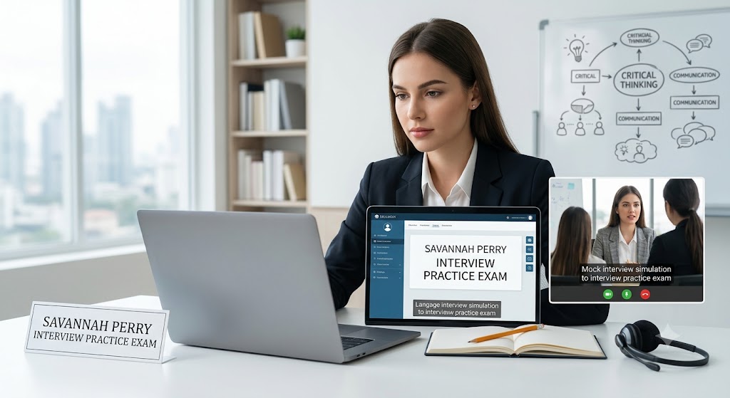 Savannah Perry Interview Practice Test Banner
