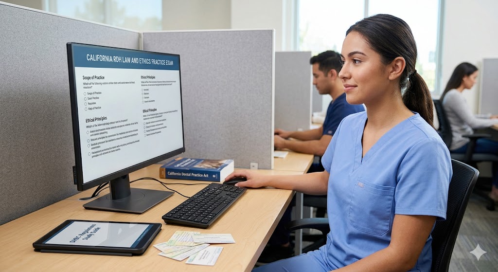 California Registered Dental Hygienist (RDH) Law and Ethics Practice Exam Banner