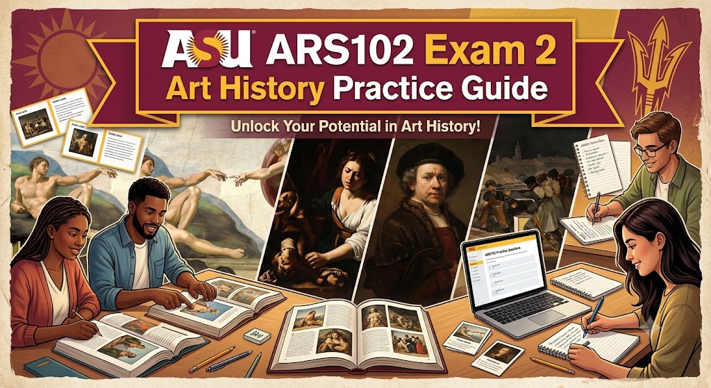 Arizona State University (ASU) ARS102 Art from Renaissance to Modernism Exam 2 Practice Banner