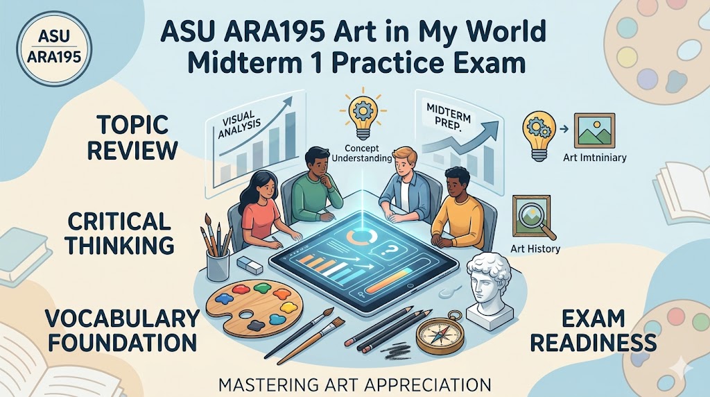 ASU ARA195 Art in My World Midterm 1 Practice Exam Banner