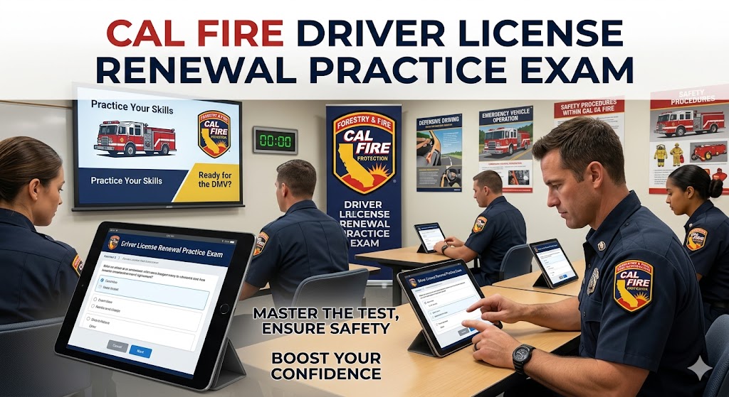 California Driver's License Renewal Practice Exam Banner