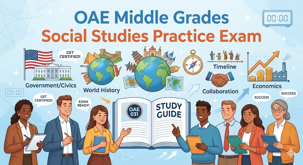 OAE Middle Grades Social Studies Practice Exam Banner
