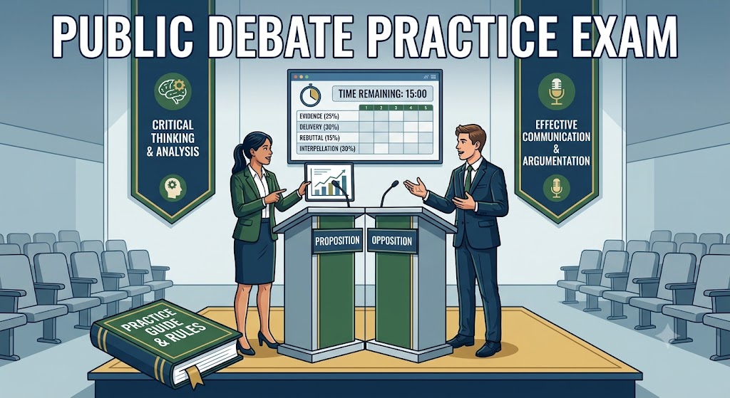 Public Debate Practice Exam Banner