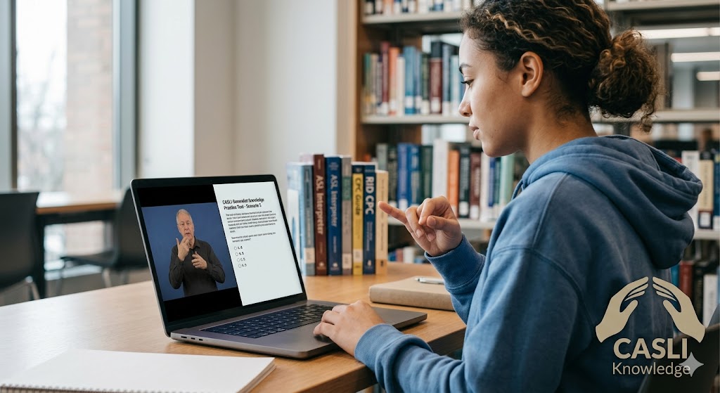 Center for Assessment of Sign Language Interpretation (CASLI) Generalist Knowledge Practice Test Banner