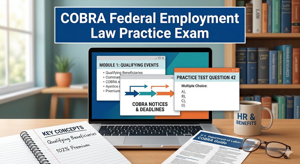 Consolidated Omnibus Budget Reconciliation Act (COBRA) – Federal Employment Law (FEL) Practice Test Banner