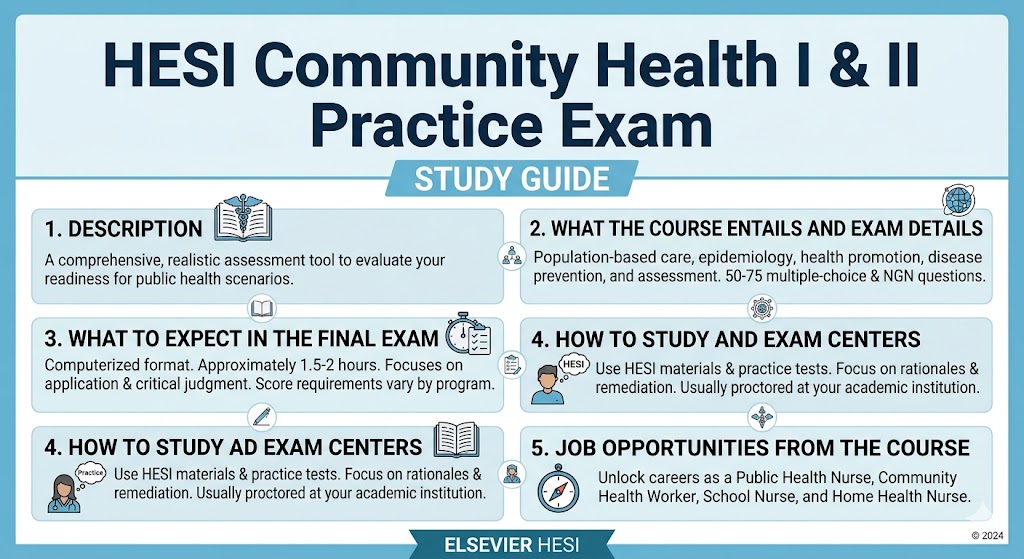 Elsevier Community Health I & II Practice Test Banner